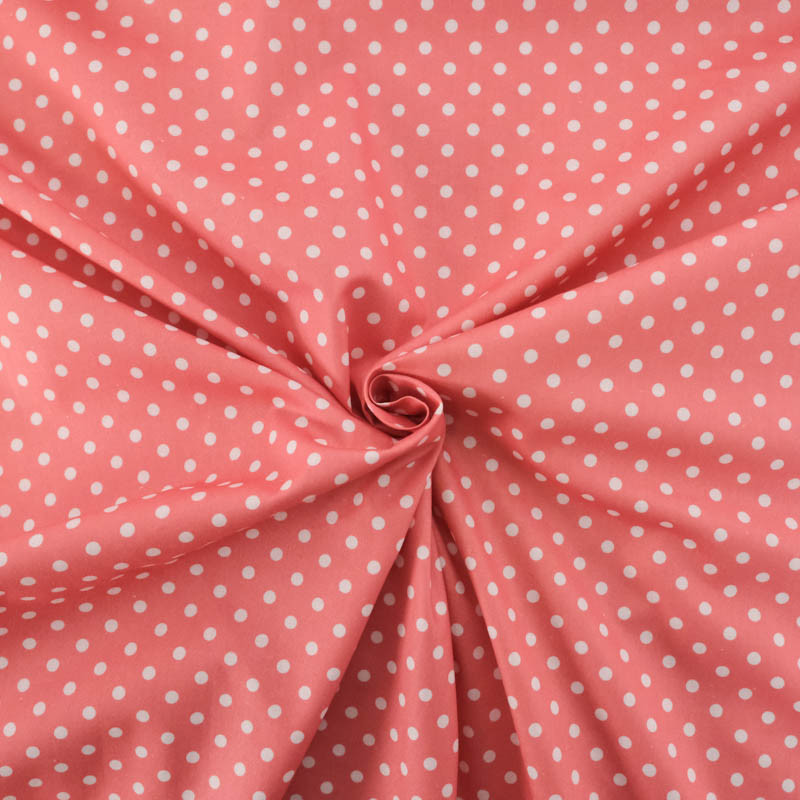 Pink Polka-Dot Cotton Poplin - Maison Klem